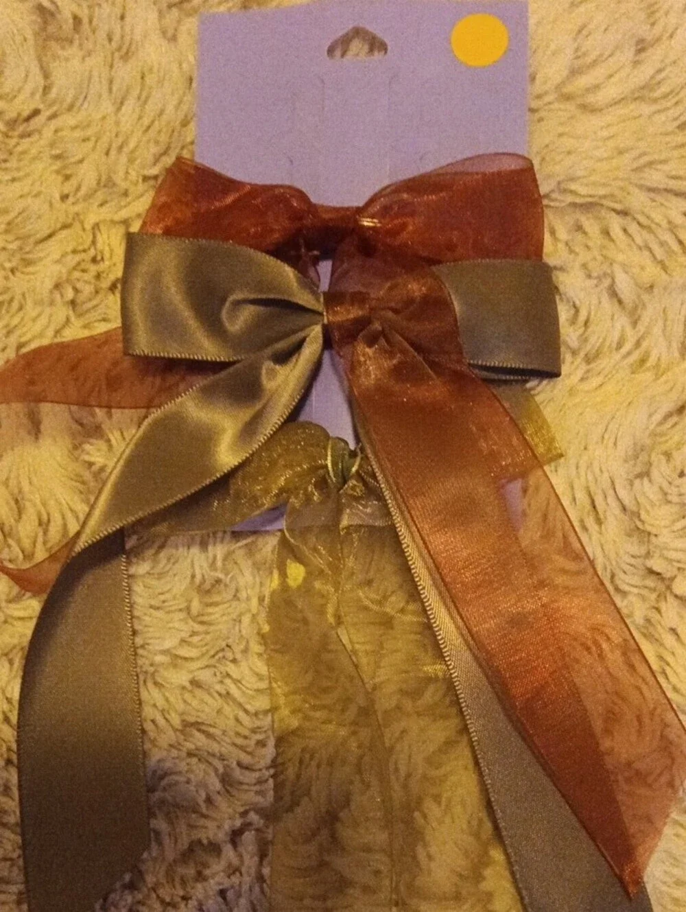 Claire's Ribbon Hair Bows in Pink, Cream, Gold, Brown, Gray